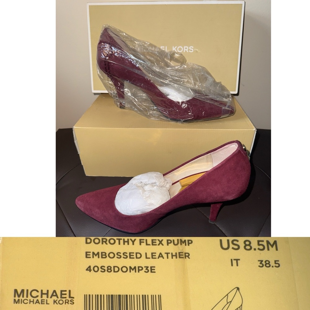 Michael Kors Wine Suede Heels
